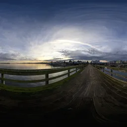 Colorful Sunset Sky at Coast