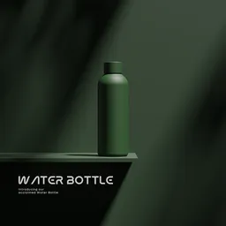 Water Bottle Monochrome Spotlight Scene