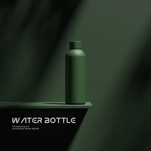 Water Bottle Monochrome Spotlight Scene
