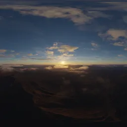 Aerial Dramatic Sunset Landscape