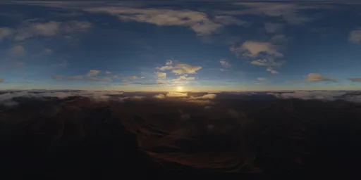 Aerial Dramatic Sunset Landscape