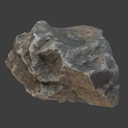 Detailed photorealistic 3D model of a rock suitable for Blender rendering, ideal for natural scene creation.