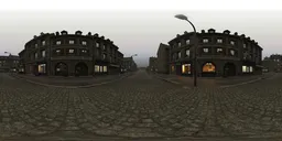 European Street With Stone Buildings