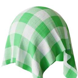 Green Gingham Fabric