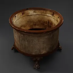 Vintage Metal Planter