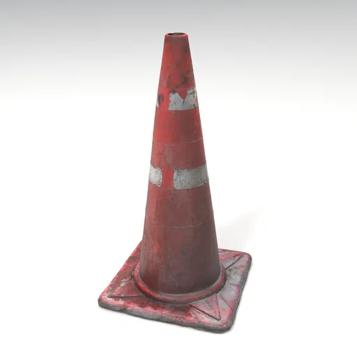 Construction Traffic Cone - Worn Safety Gear
