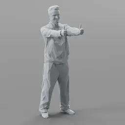 Lowpoly Male Standing
