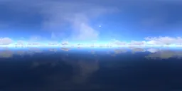 Blue sky clouds on the horizon