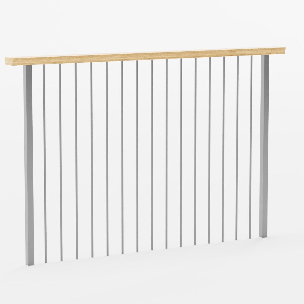 Modern Railing 3 | FREE Architecture models | BlenderKit