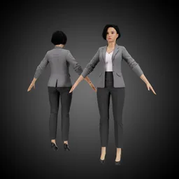 Business Female Character Formal Suit