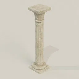 Detailed 3D gothic-style stone column for Blender, ideal for virtual cityscapes and architectural rendering.