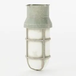 Realistic 3D model of a vintage industrial-style light fixture suitable for Blender rendering and game assets.