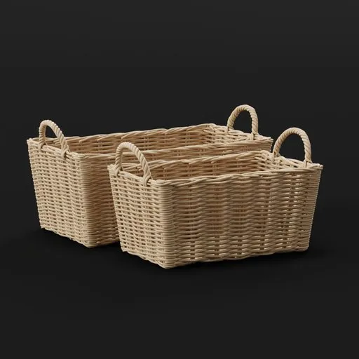 Set of Wicker Storage Baskets