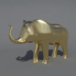 Golden Elephant Statue