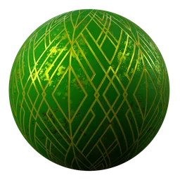 Royal Metal Triangles Dark Green