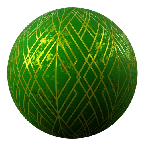 Royal Metal Triangles Dark Green