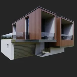 Modern wooden house