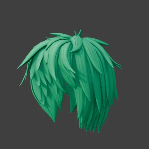Male Anime Hair Layered Leafy Cut