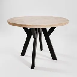 Extendable oak table