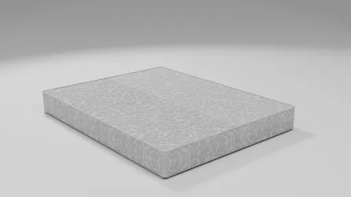Detailed double bed mattress 3D model, designed in Blender, ideal for interior design rendering.