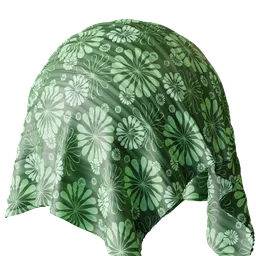 Curtain decor green fabric