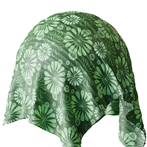 Curtain decor green fabric