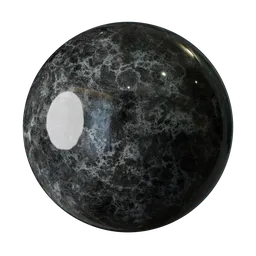 Cloudy veined black