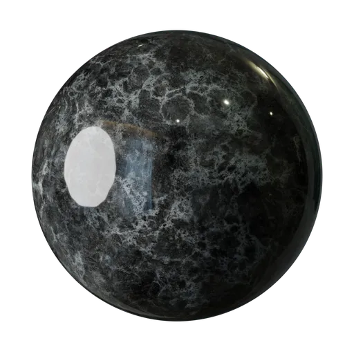 Cloudy veined black