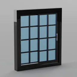 Modern Iron Sliding Window Grid