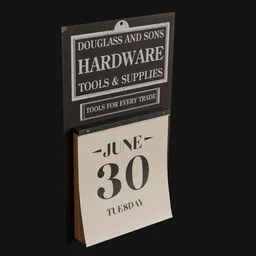 Antique Tear-Off Office Calendar