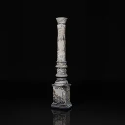 A massive column with carvings