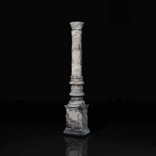 A massive column with carvings