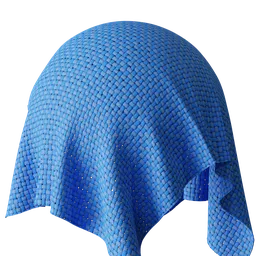 Blue Basket Weave Fabric