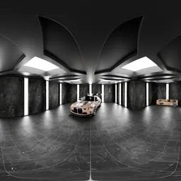 Dark Futuristic Showroom Studio