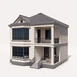 Classic two-story villa exterior