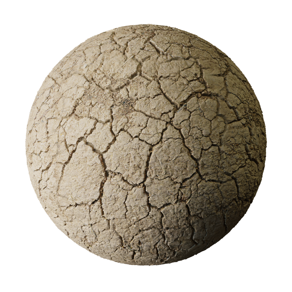 Cracked Dry Mud Ground | FREE ground materials | BlenderKit