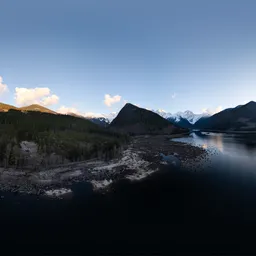 Canadian Mountain Landscape and Lake