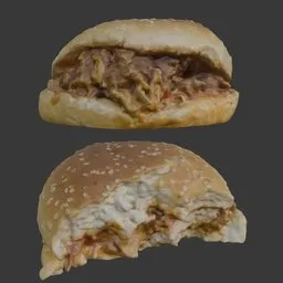 Bitten Sloppy Joe Burger
