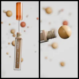 Concealer opening with liquid bubble