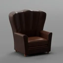 Basic brown leather couch