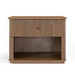 Ona Fluted Wood Nightstand