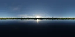 Trees & Mountain Landscape Sunny Evening