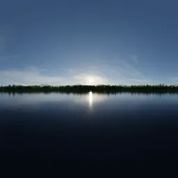 Trees & Mountain Landscape Sunny Evening