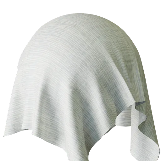 Stripe White Sheer