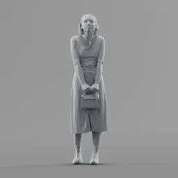 Lowpoly Female Standing