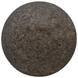 Ultra-realistic 2K pebble ground material with twigs for Blender 3D, suitable for high-quality texturing in PBR workflows.
