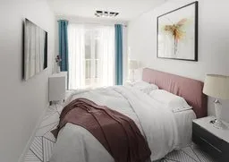 Cozy bedroom with balcony