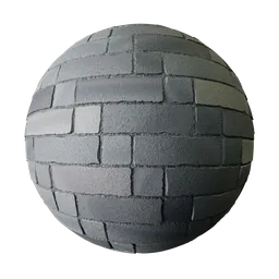 High-resolution grey paving street material for Blender 3D with realistic 2K textures for PBR rendering.