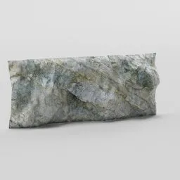 Realistic low-poly 4K PBR textured rock face 3D model suitable for Blender and game development.