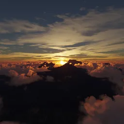 Aerial Golden Sunset